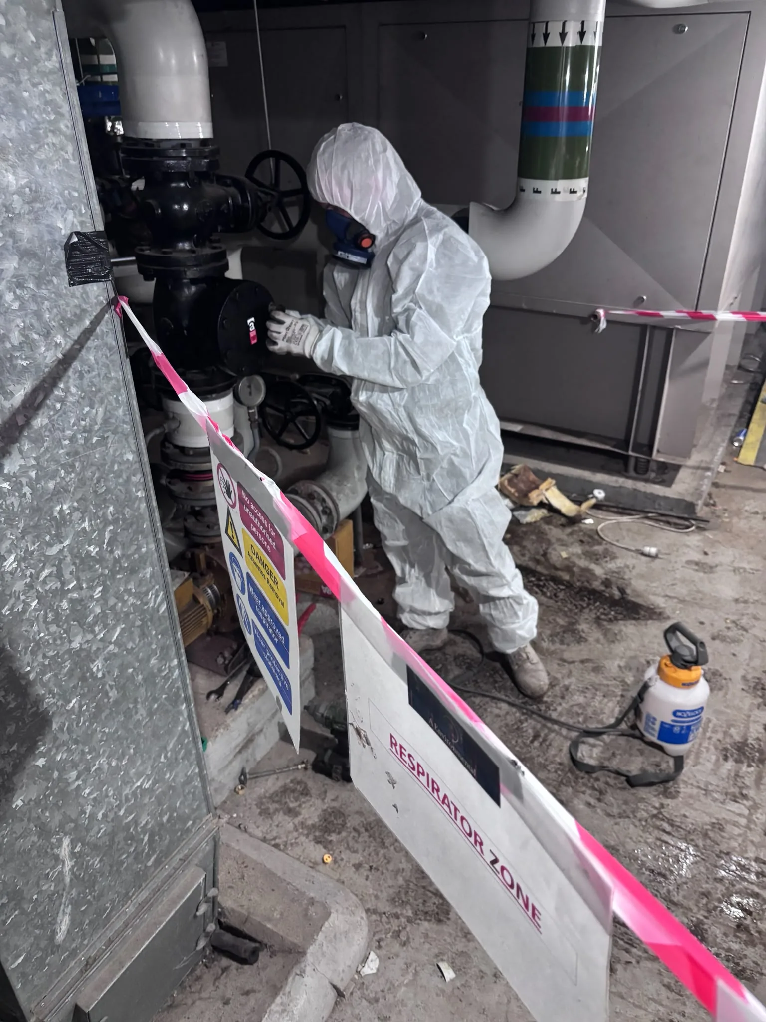 Asbestos artex removal from concrete soffit in Manor Park